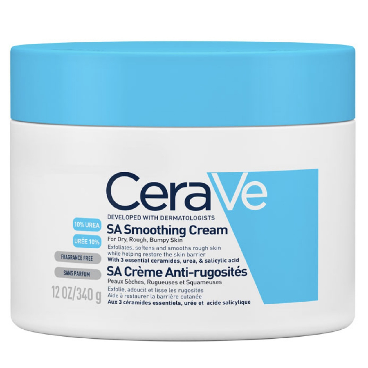 کرم مرطوب کننده بدن مدل urea 10% برند سراوی CeraVe